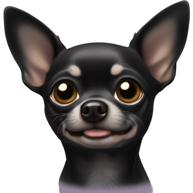 Black chihuahua  emoji