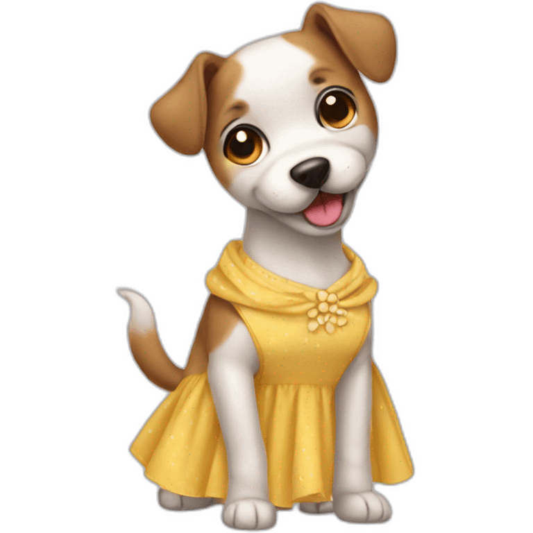 cute dog with dress emoji