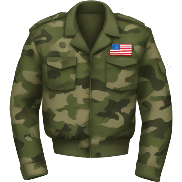 military jacket camouflage no flags emoji