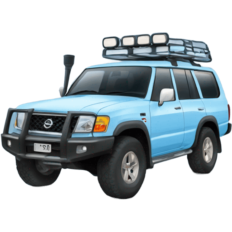 4WD baby blue Nissan patrol gq  emoji