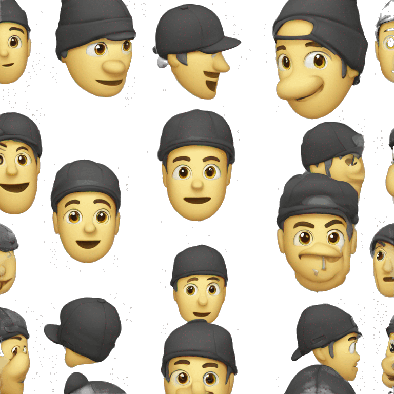 Homme capuche, casquette, cagoules  emoji