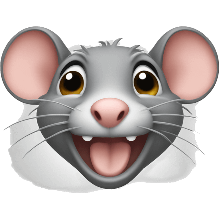 A rat winking emoji