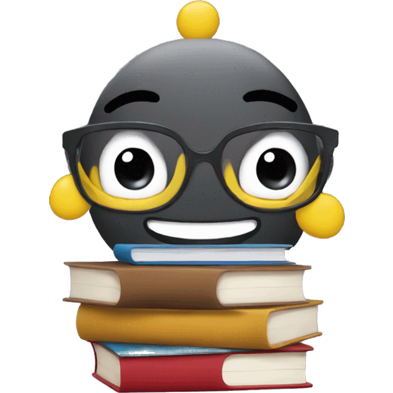 smiley with books emoji