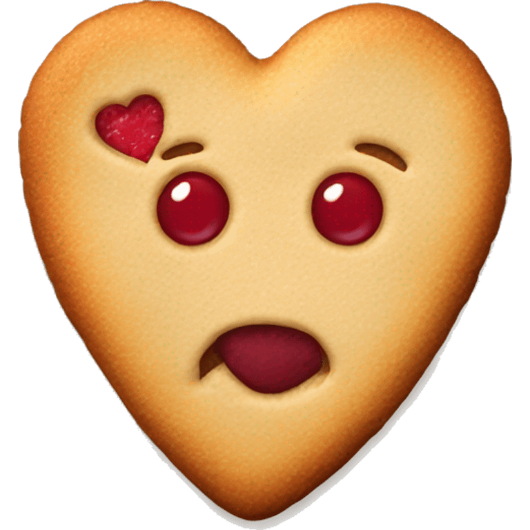 Jam heart cookie emoji