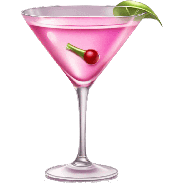 Elegant pink martini in glass  emoji