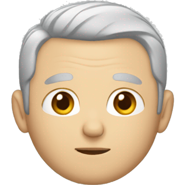 45 year old white man with short gray hair without a mustache emoji