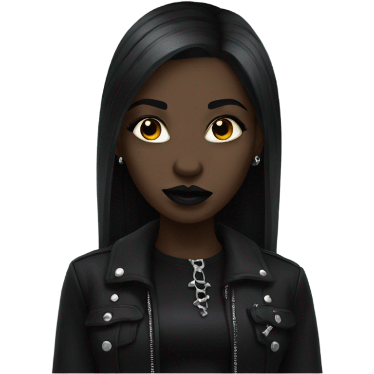 Black goth girl emoji