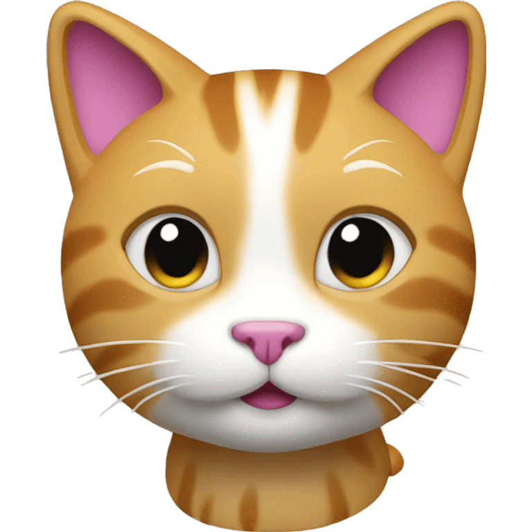 a cat in the style of microsoft 3D emojis emoji