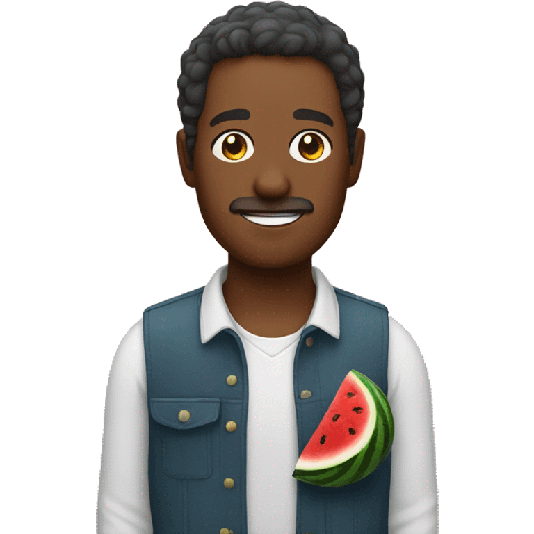 man with watermelon  emoji