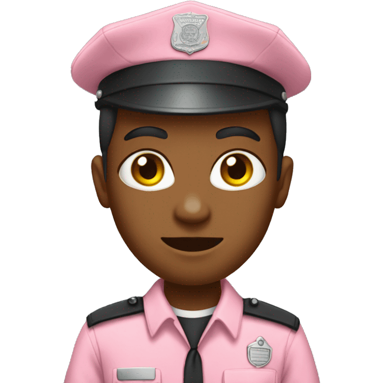 Pink correctional officer emoji