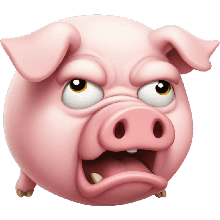 Angry pig emoji