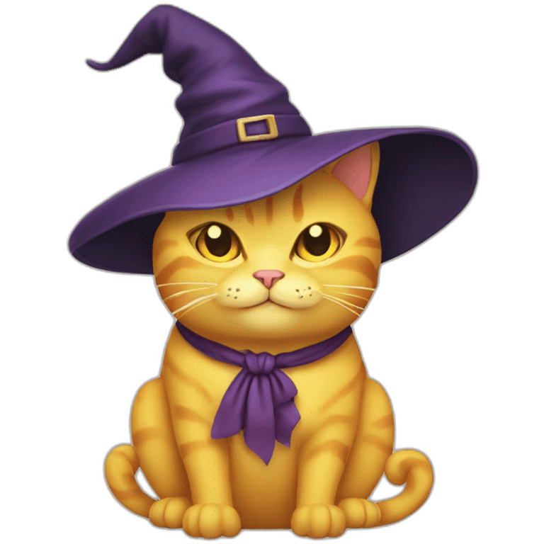 yellow cat witch named fat chin emoji