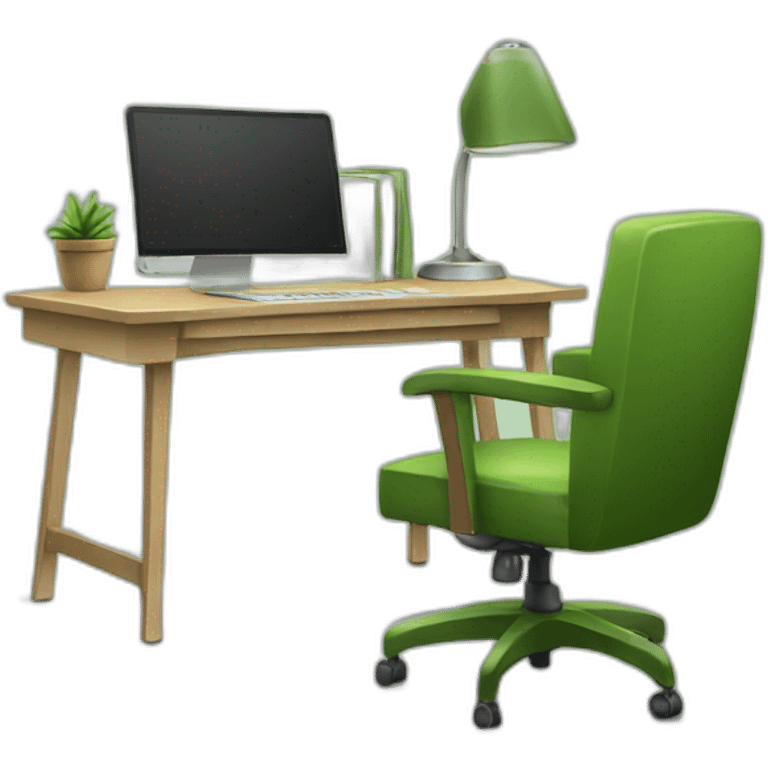 desk green emoji