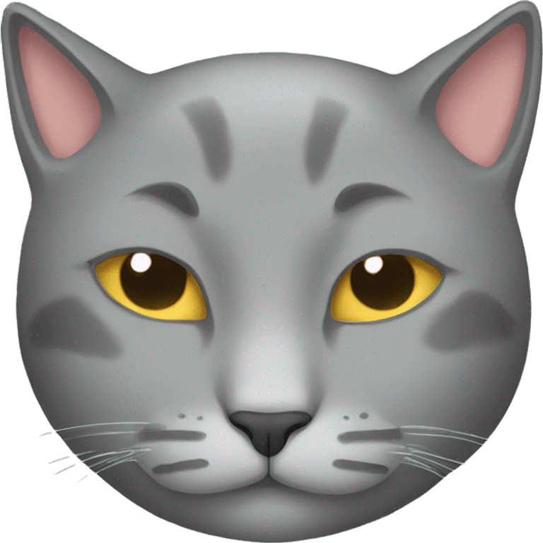 gray cat sleeping emoji