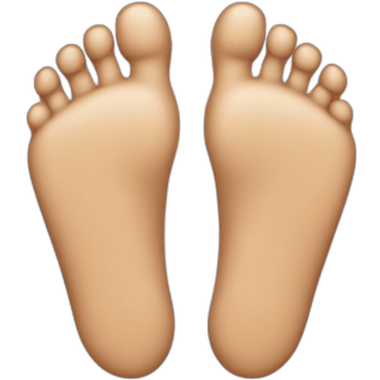 1 foot with a heel in between big toe and second toe emoji