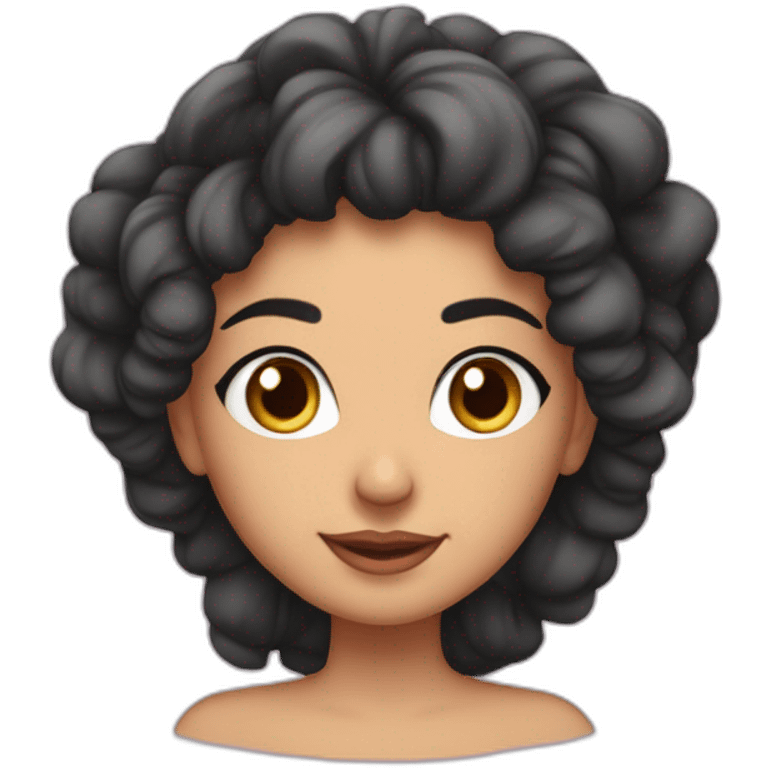 fille arabe au cheveux bouclés avec un bandeau sur le front  emoji