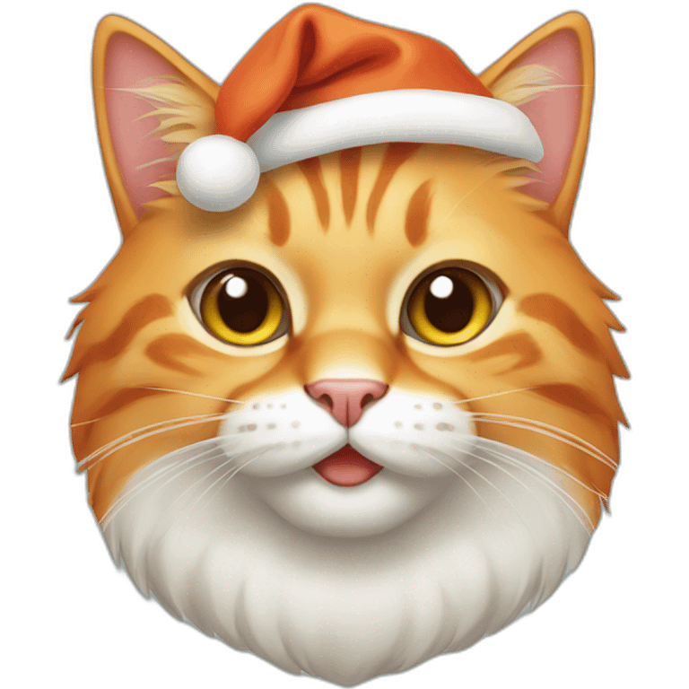 santa orange cat emoji