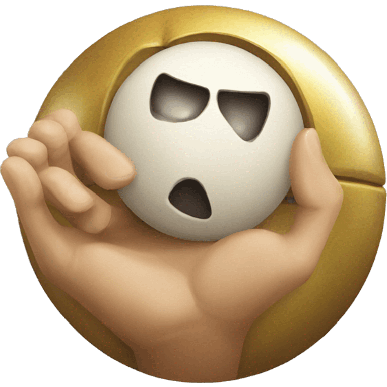 fortune ball with hands emoji