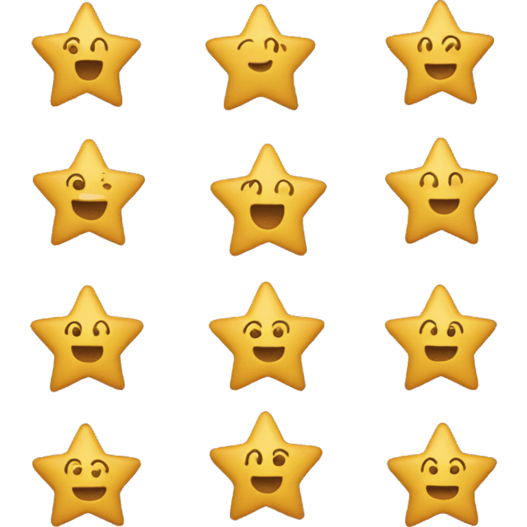 stars, cheerful emoji