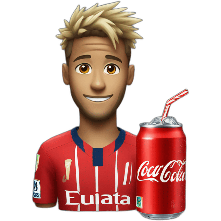 Neymar drink coca cola emoji