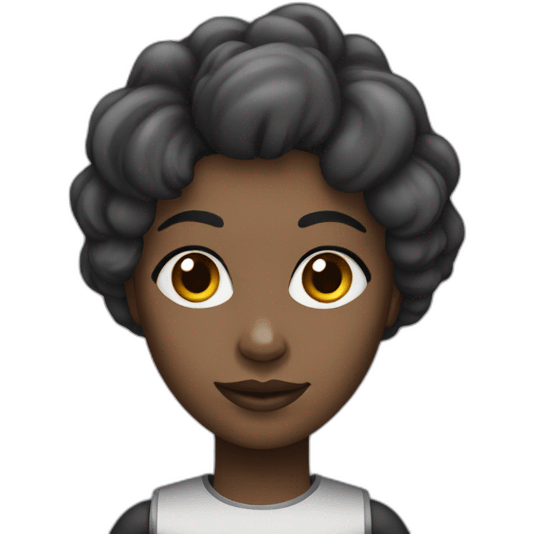 black female robot emoji