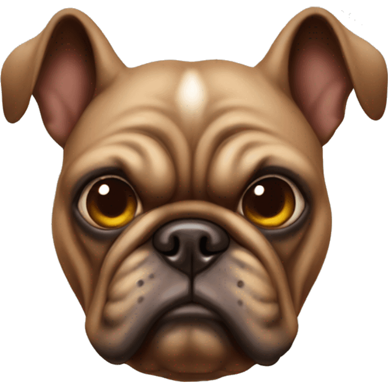 brown bulldog alien emoji