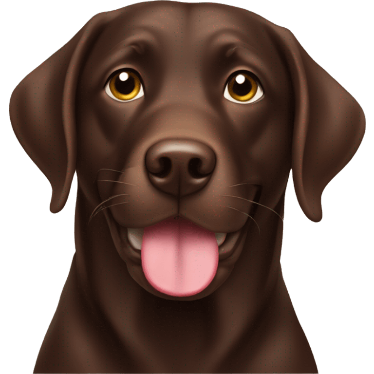 chocolate lab chewing emoji