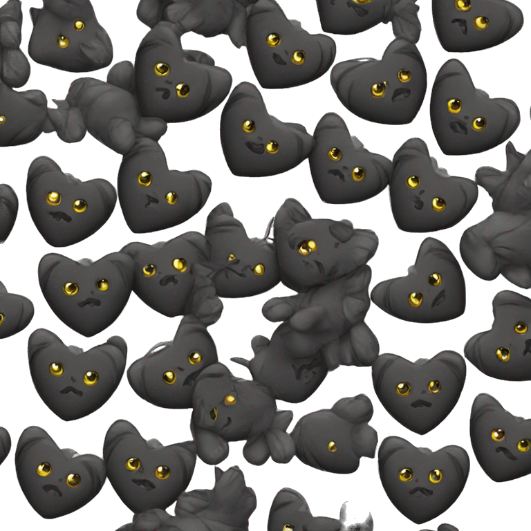 Black cat heart emoji