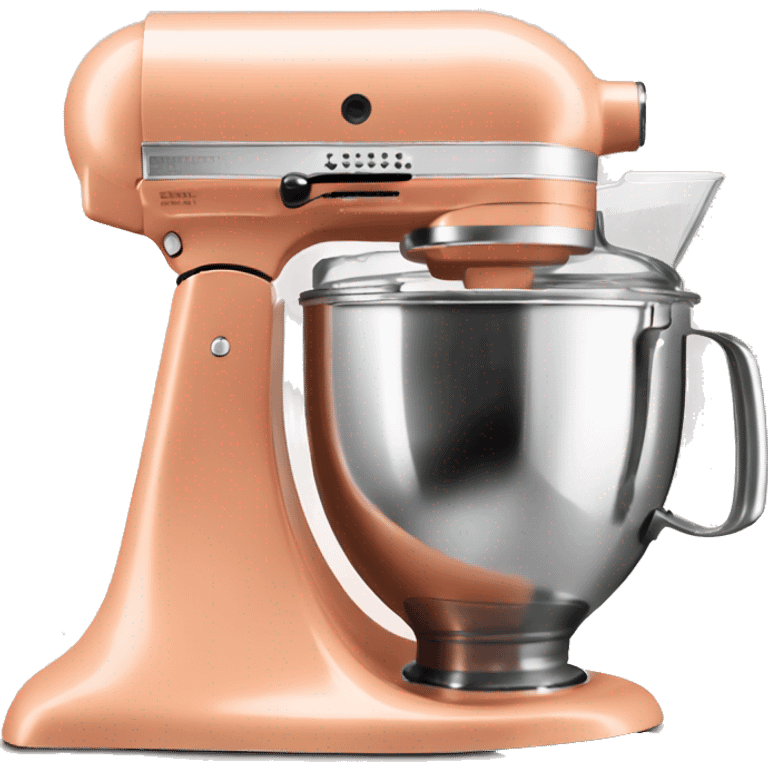 Realistic peach color kitchenaid mixer  emoji