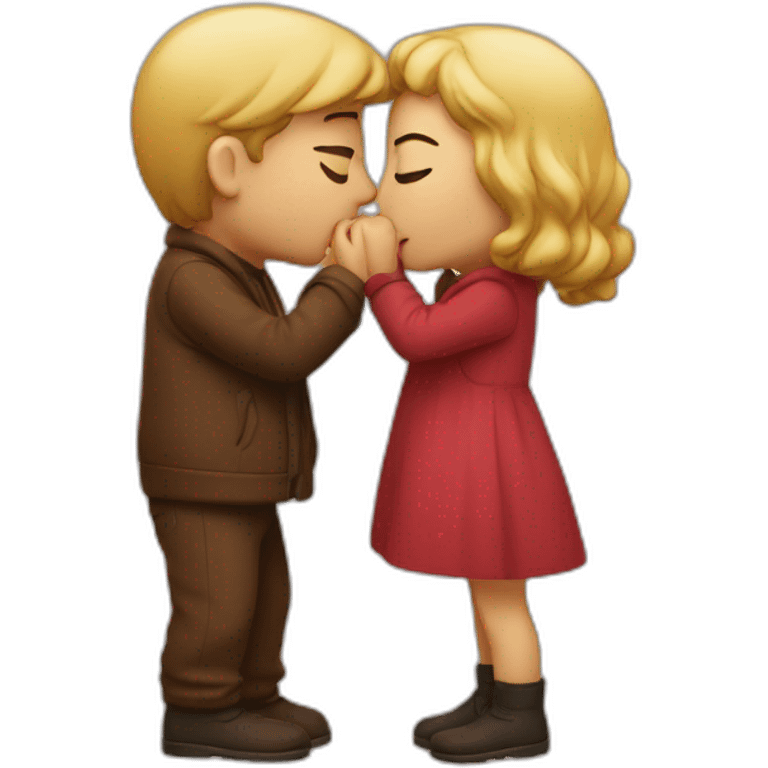 two lovers kissing emoji