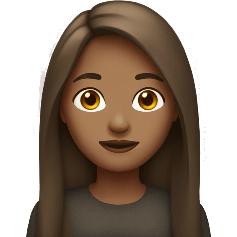 girl brown long hair  emoji