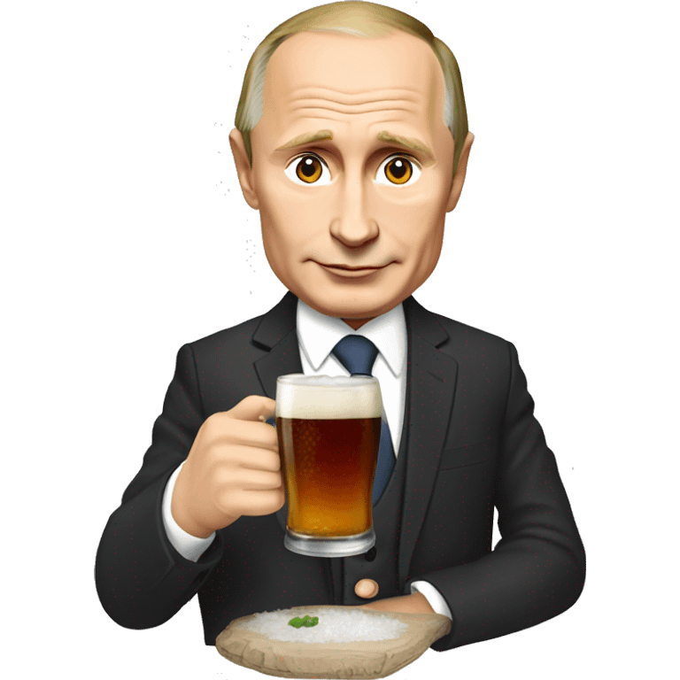 Vladimir Putin drinks kvass emoji