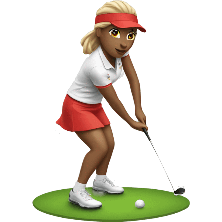 summer olympics golf girl emoji