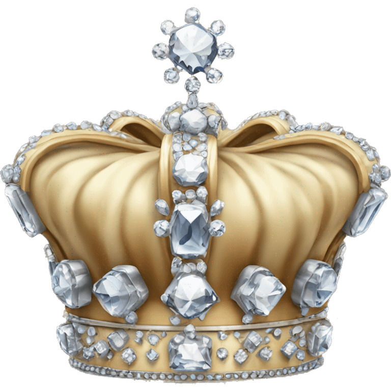 luxurious royal crown with diamonds placed on top emoji