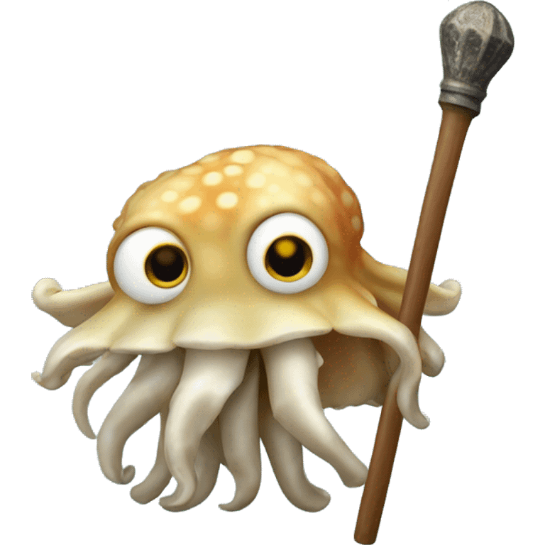 Cuttlefish with baton emoji