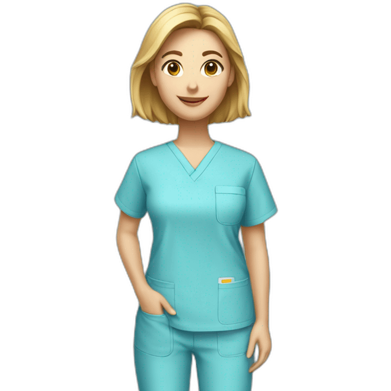 light blue scrub top emoji