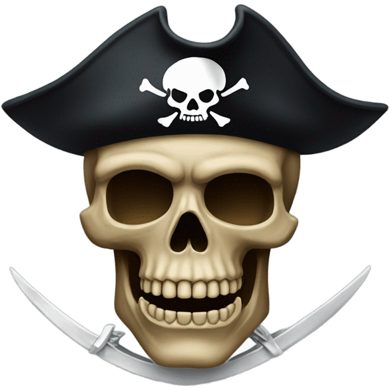 Scary, dark skull that’s a pirate emoji