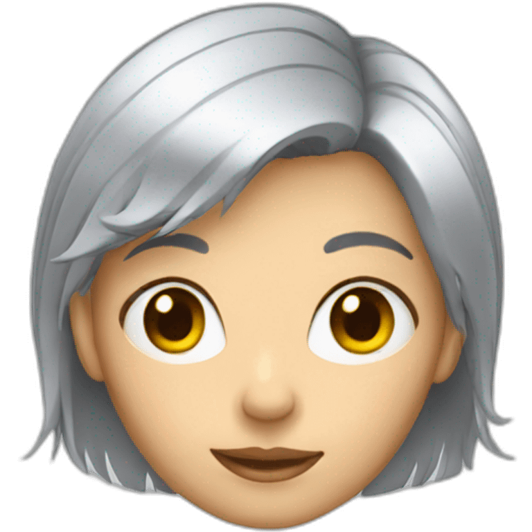 silver hair girl emoji