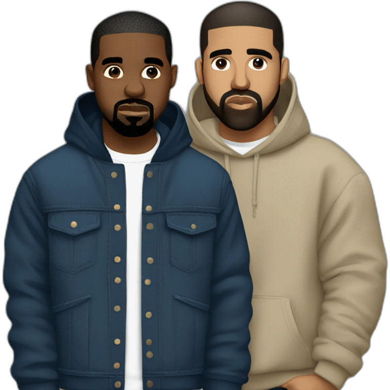 Kanye and drake emoji