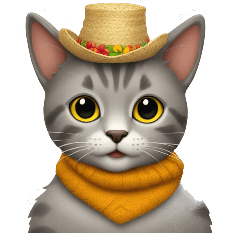 Cat-branca-festa junina emoji