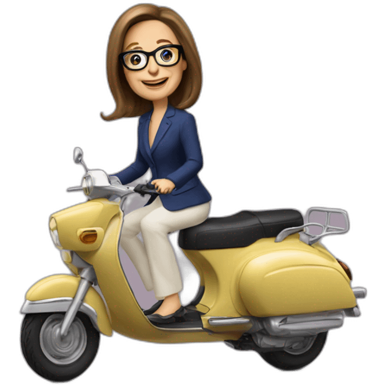 Françoise Hollande sur unscooter emoji