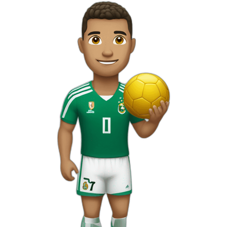 Ronaldo holding a ball emoji