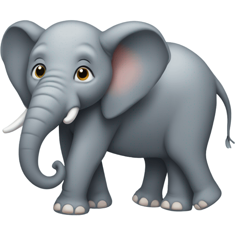 Elephant with 3 trunks emoji