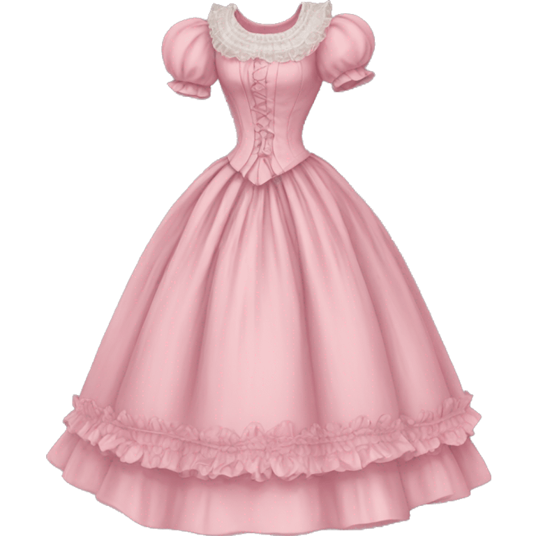 Victorian dress pink emoji