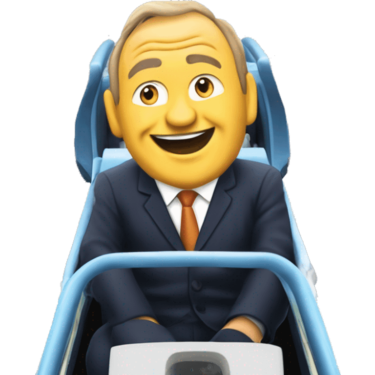 Liberal Democrat leader Sir Ed Davey MP on a rollercoaster emoji