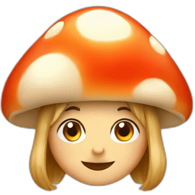 Mushroom hat girl emoji