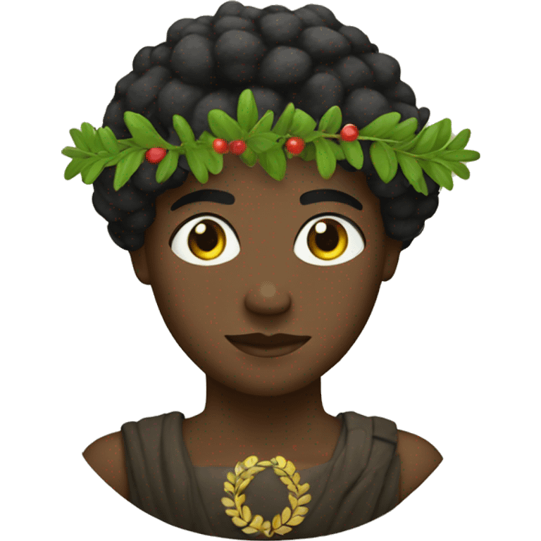 black greek with wreath emoji