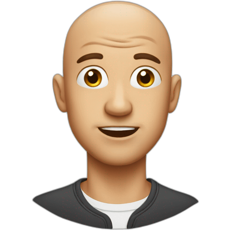 bald man suprised emoji