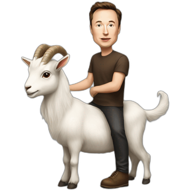 Elon-musk-on-a-goat emoji