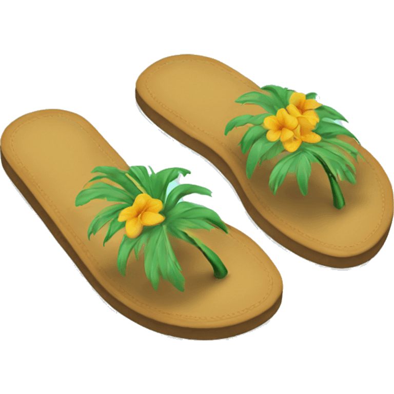 Tropical beach sandals emoji